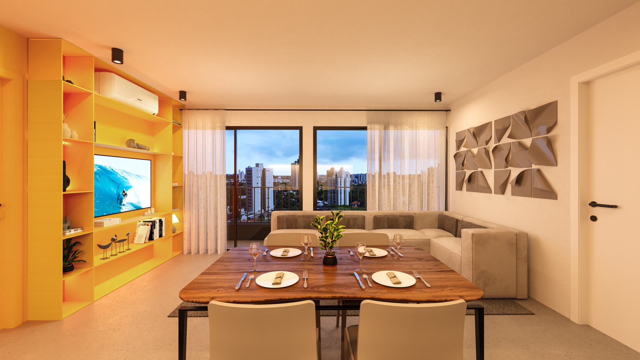 Double Suíte — sala e living
